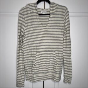 Velvet by Graham & Spencer Striped‎ Lightweight Hooded Top Size Small